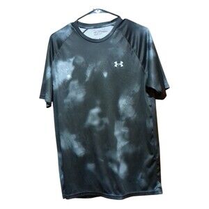 Under Armour Shirt Mens  Large Black Camo Short Sleeve T Heat Gear